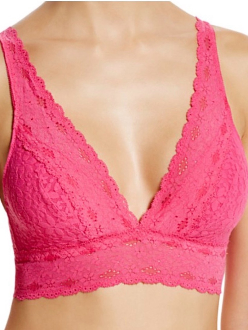 Wacoal Floral Lace Bralette in Bright Pink